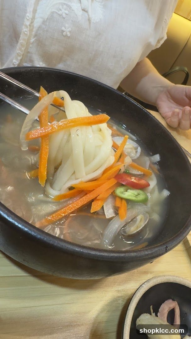 Bowl of Noodle Soup with Vegetables