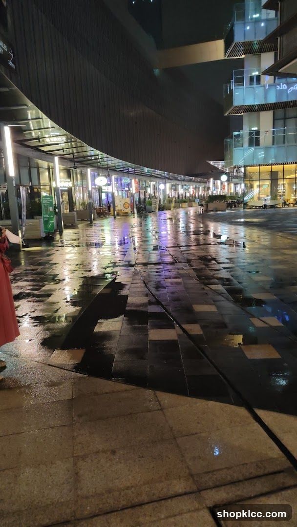 Rainy Night at Shopping Plaza