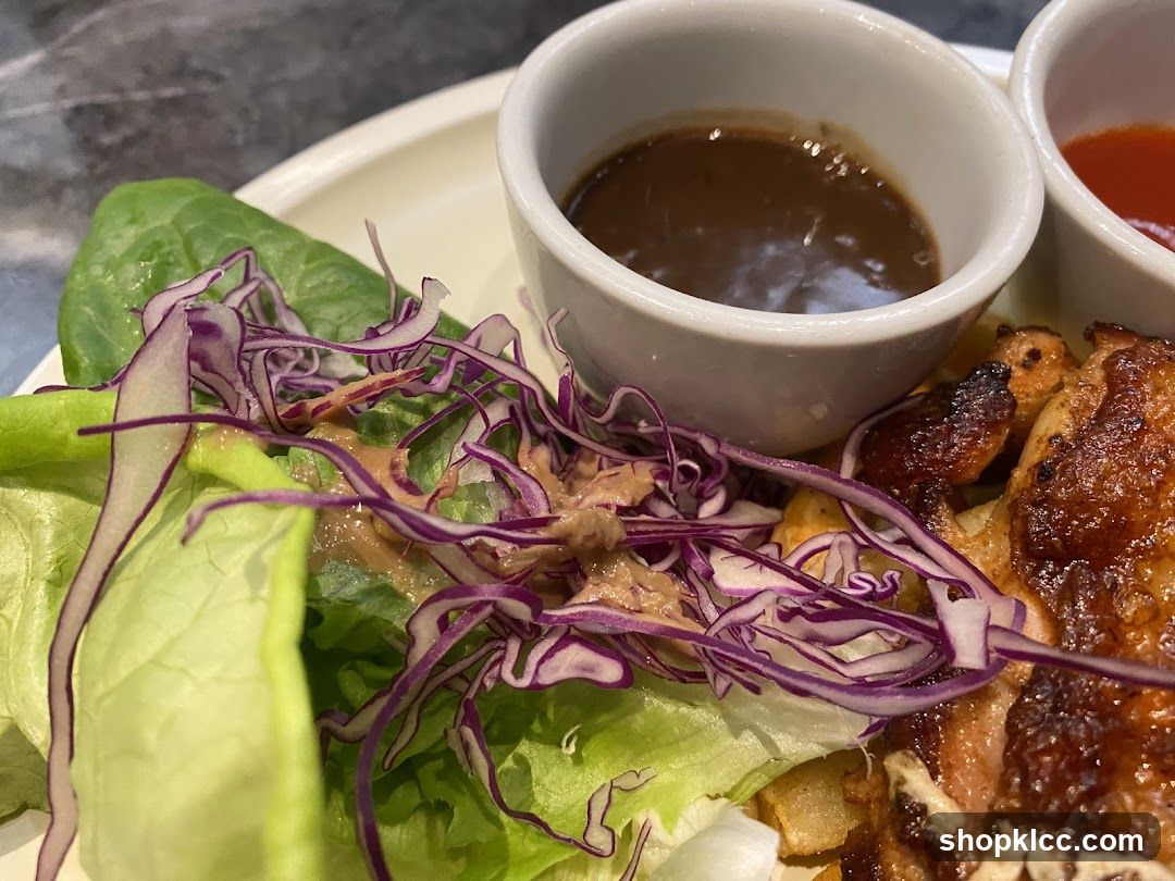 Grilled Chicken with Salad and Sauces