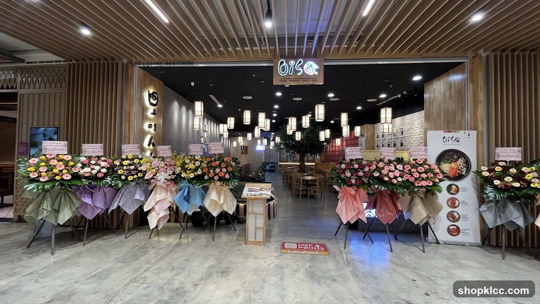 Restaurant Interior with Flower Arrangements