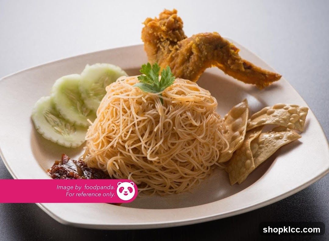 Noodle Dish with Fried Chicken and Chips