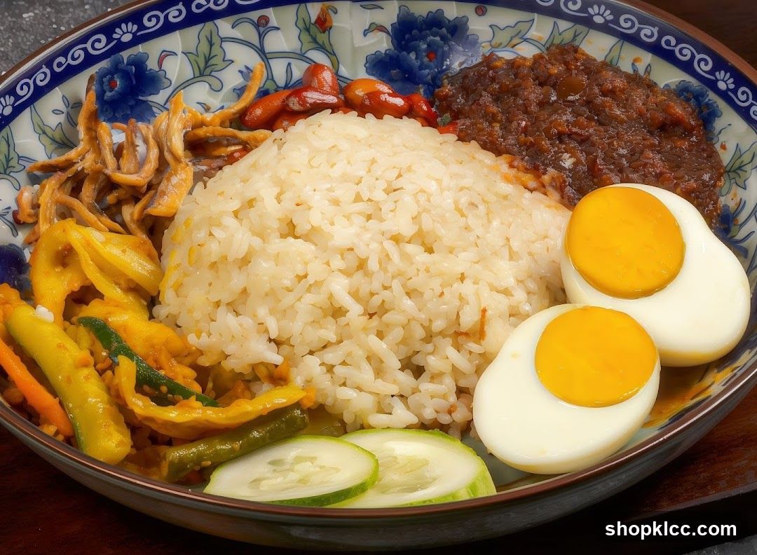 Bowl of Rice with Side Dishes