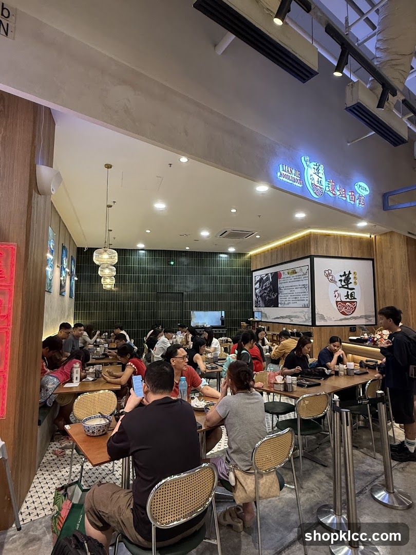 Dining Interior with Signage