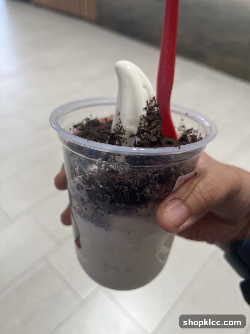 Ice Cream Sundae with Crushed Cookies