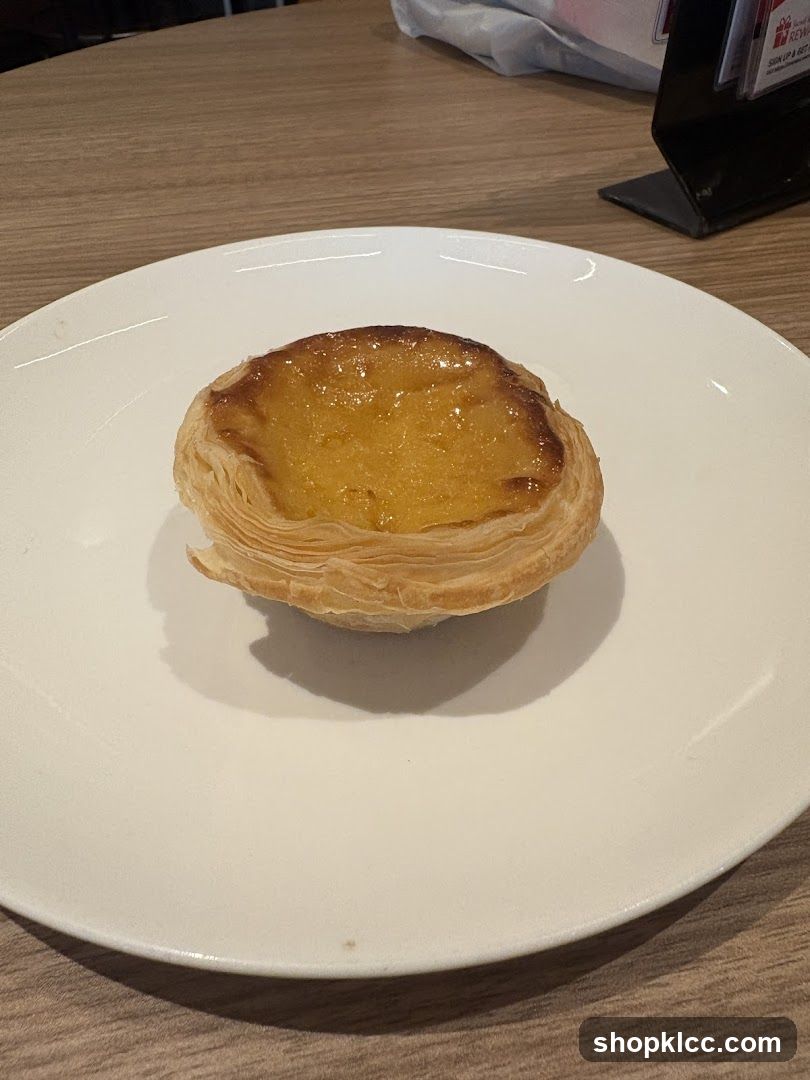 Egg Tart on a Plate