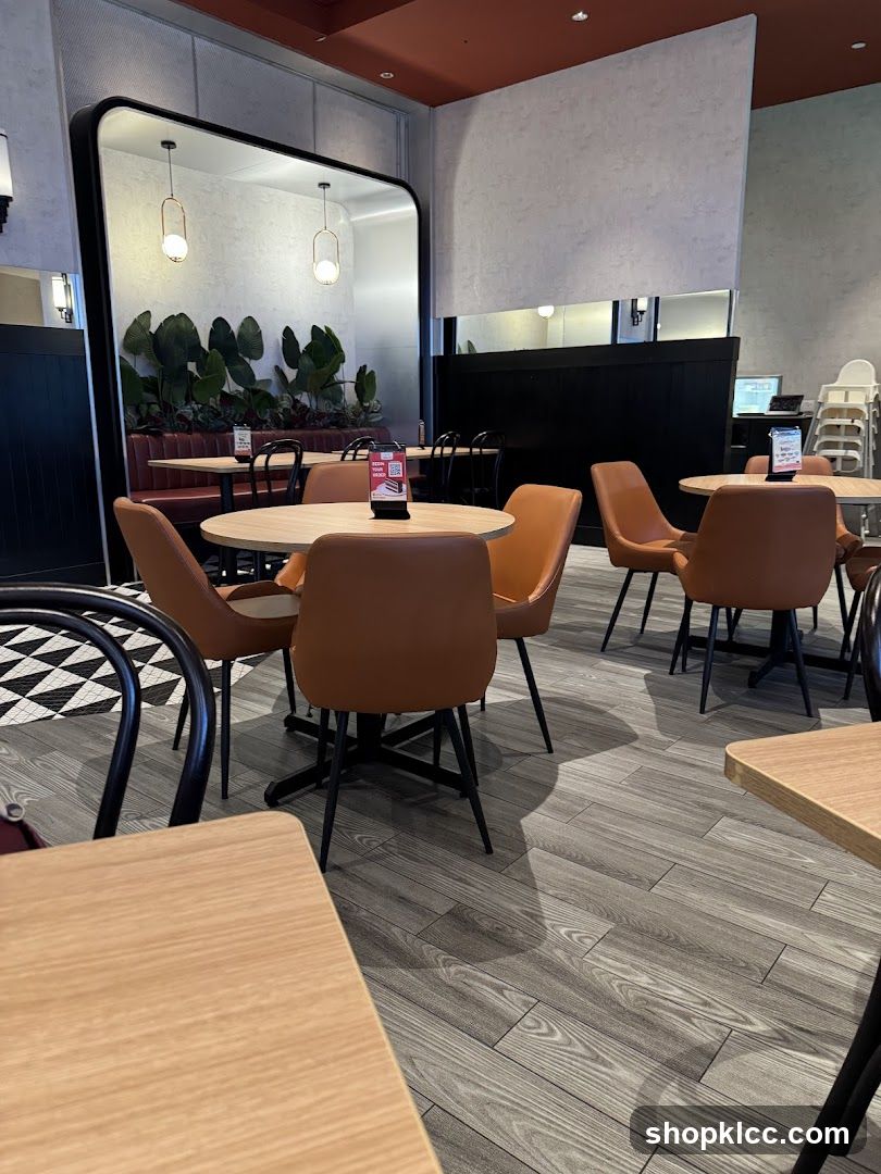 Restaurant Interior with Tables and Chairs