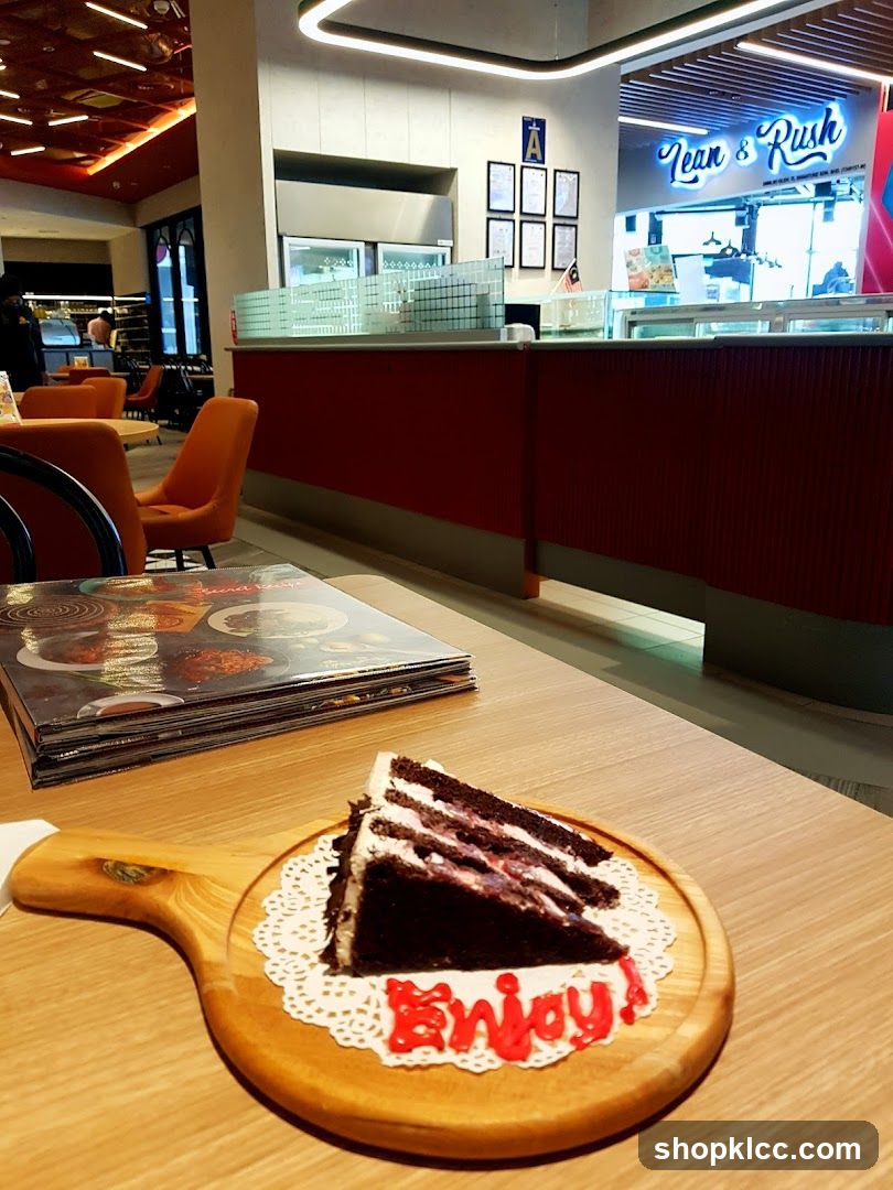 Dessert and Menu at Lean & Rush