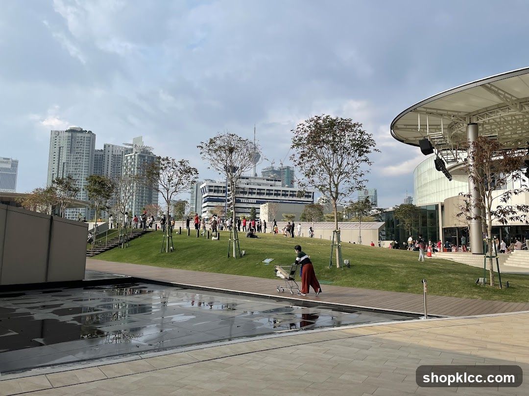 Outdoor gathering space with modern architecture