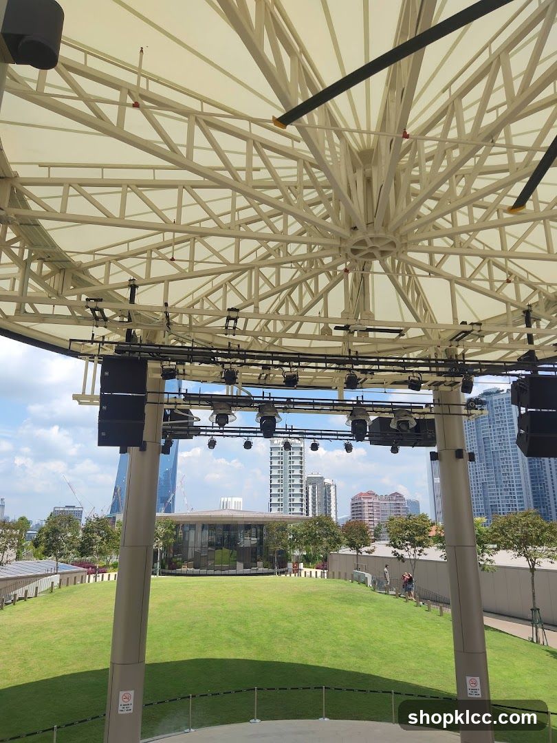 Outdoor Amphitheater Stage with City View