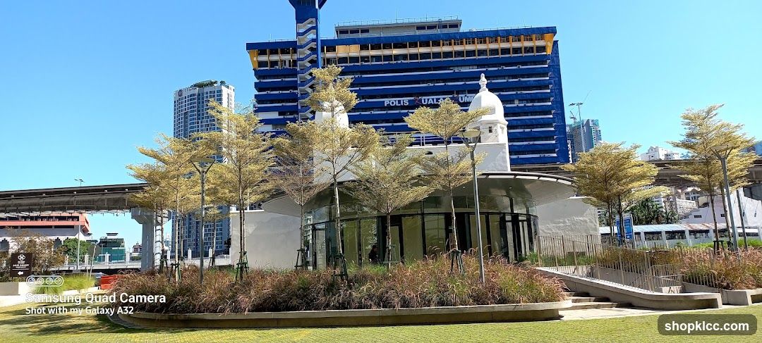 Modern Building with Dome and Trees