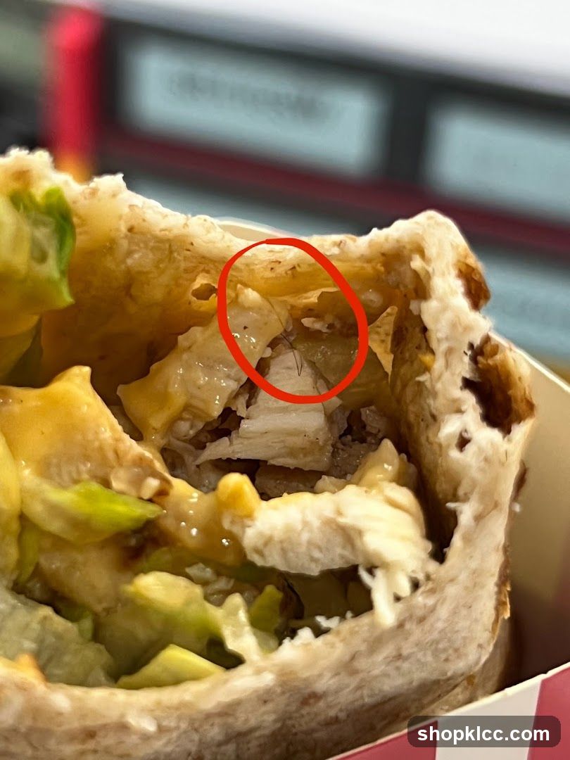 Hair in food