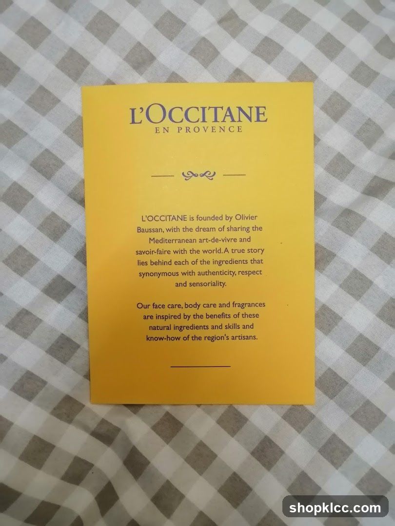 L'OCCITANE EN PROVENCE information card