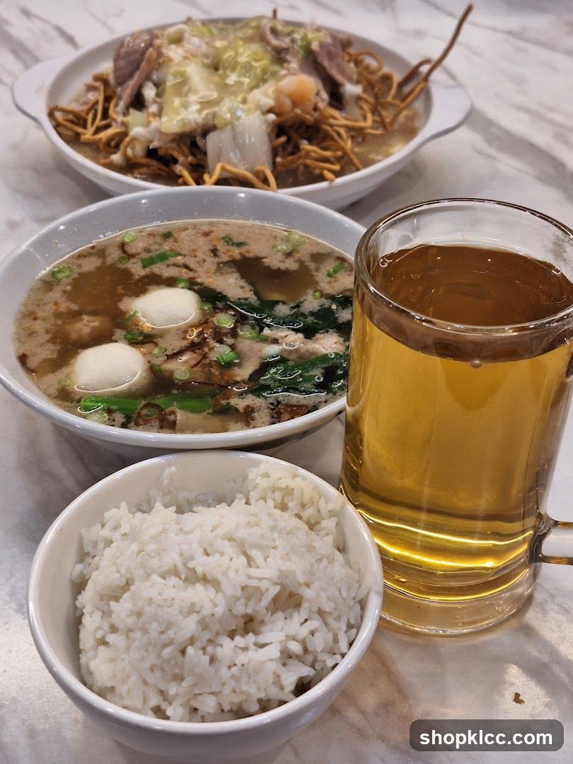 Asian Meal with Drink