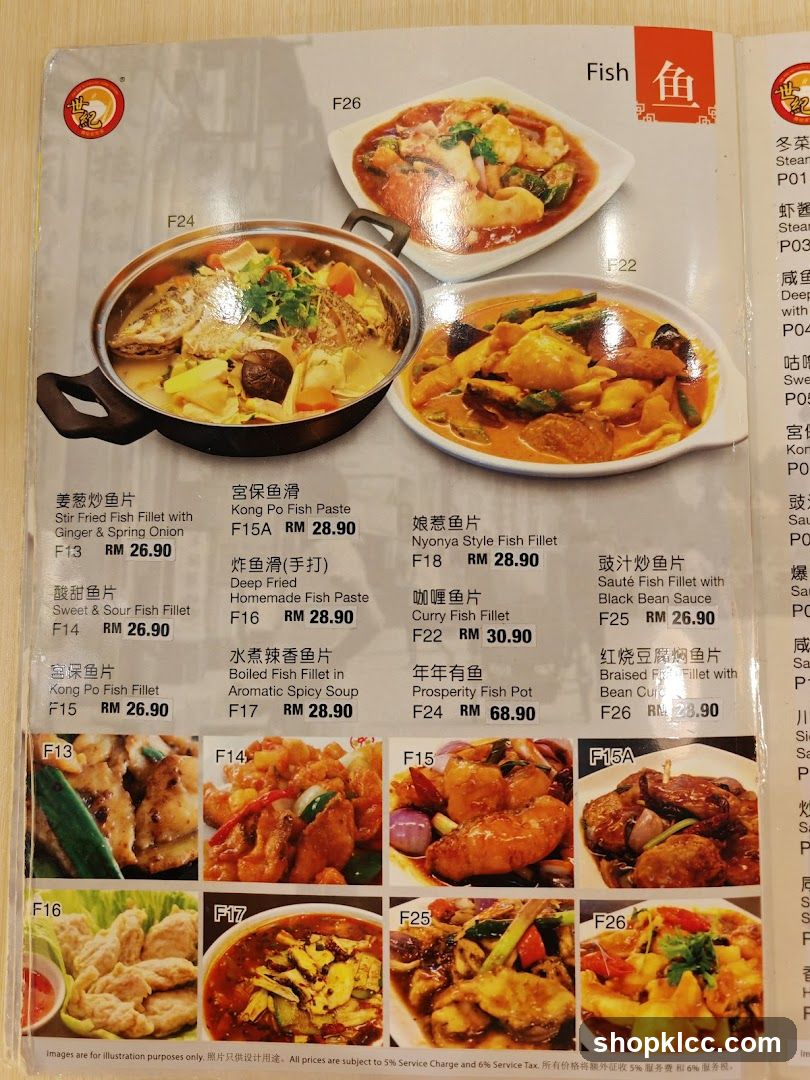 Fish Menu