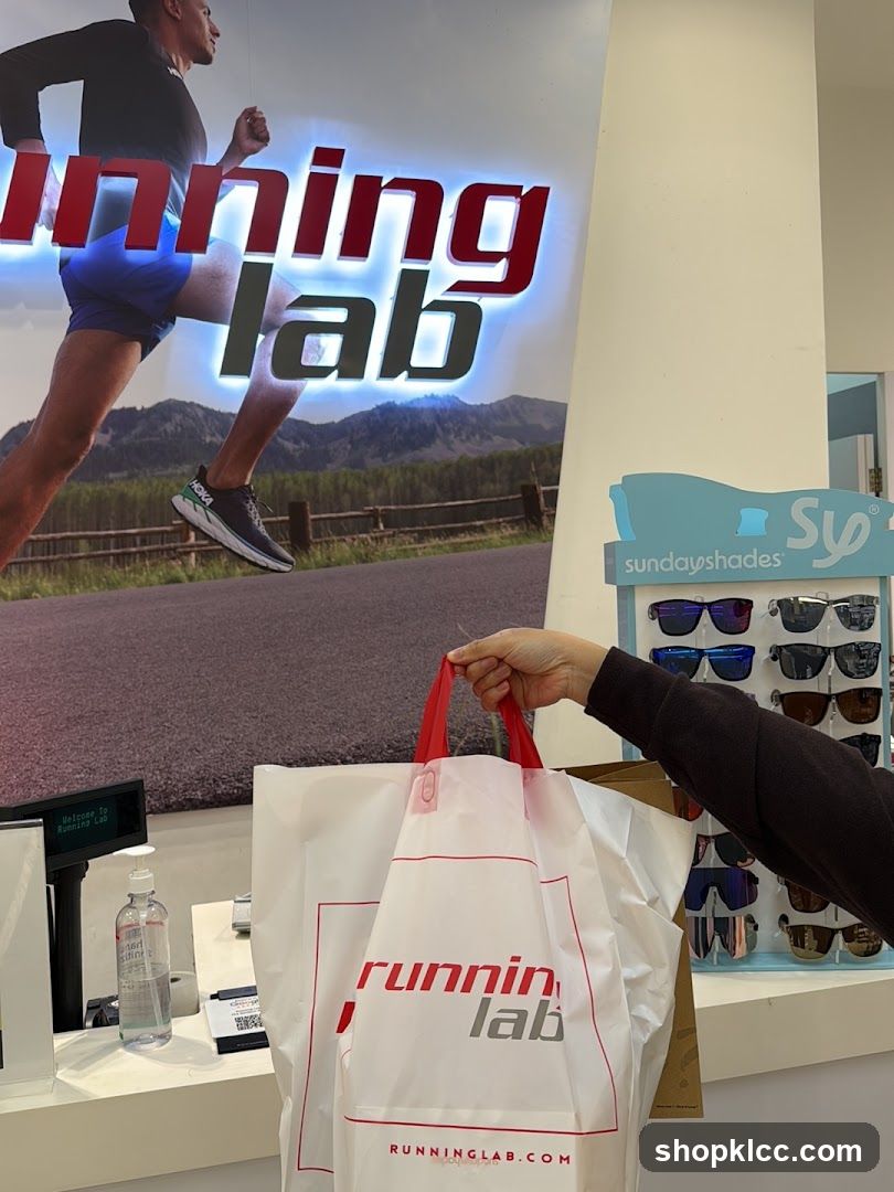 Shopping Bags and Sunglasses Display