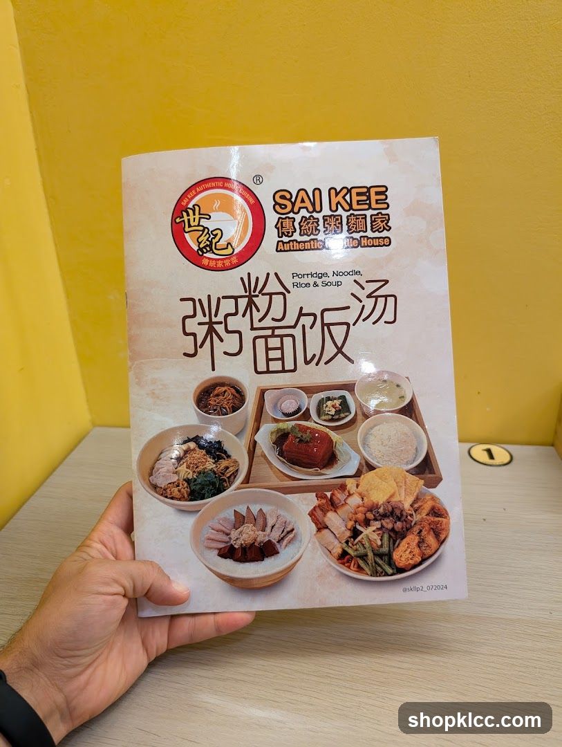 Sai Kee Authentic Home Cuisine Menu