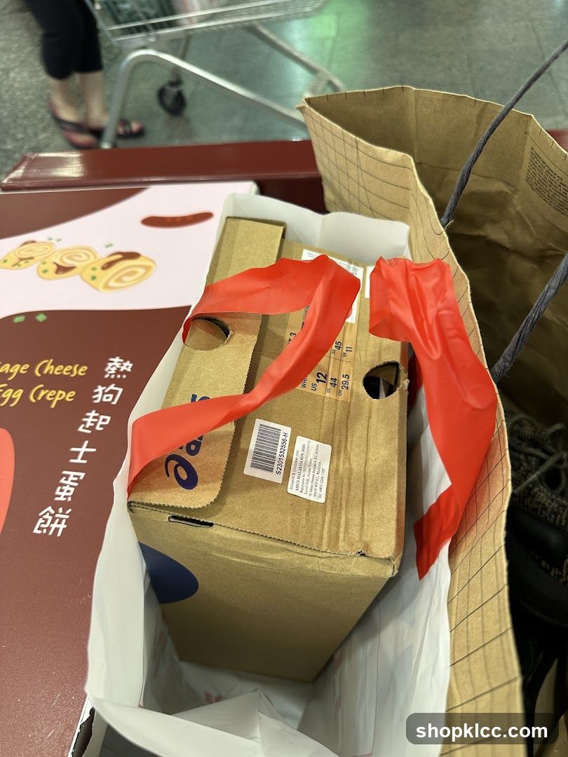 Shopping Bag with Shoe Box and Food Packaging