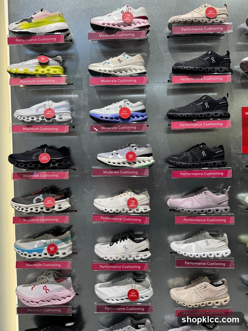 Display of athletic shoes
