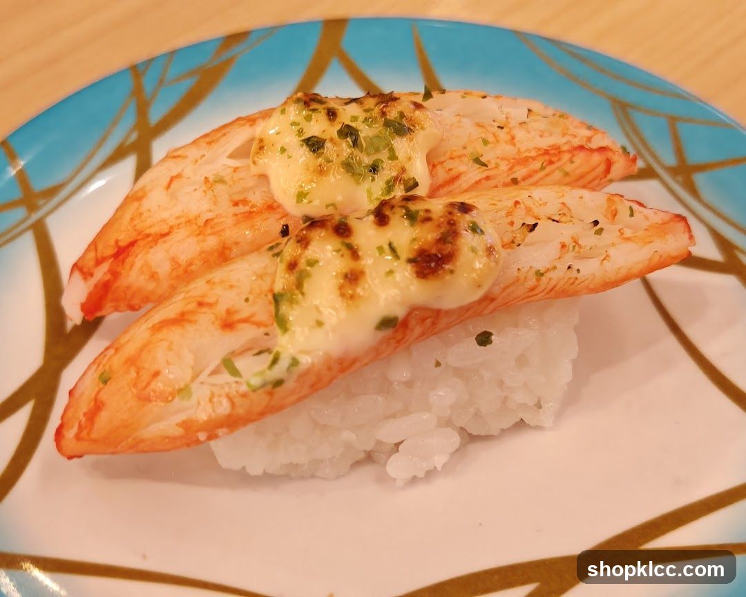 Crab Sushi with Melted Cheese