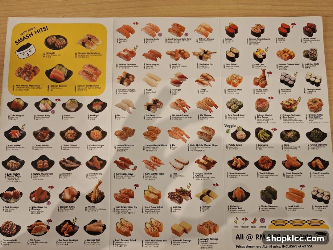 SUSHI JIRO'S SMASH HITS!