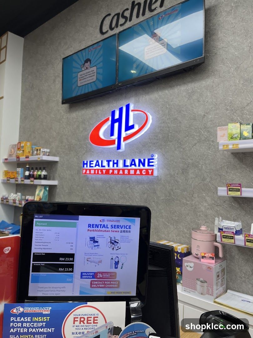 Health Lane Family Pharmacy Counter