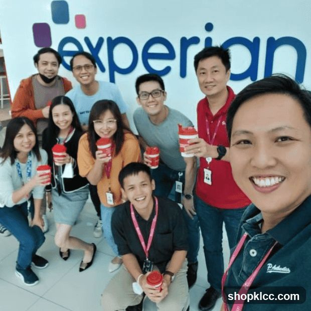 Experian Employees with Cups