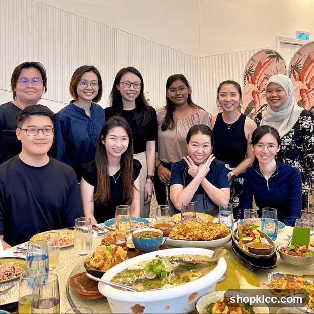 Group of people at a meal