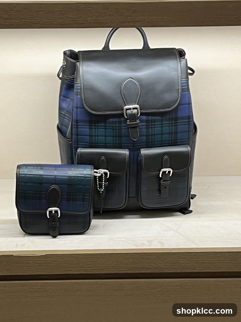 Tartan Backpack and Pouch
