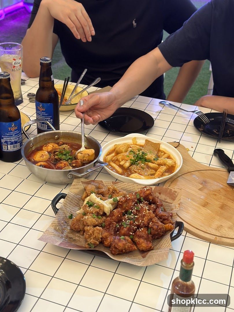 Korean-style meal at a casual dining spot