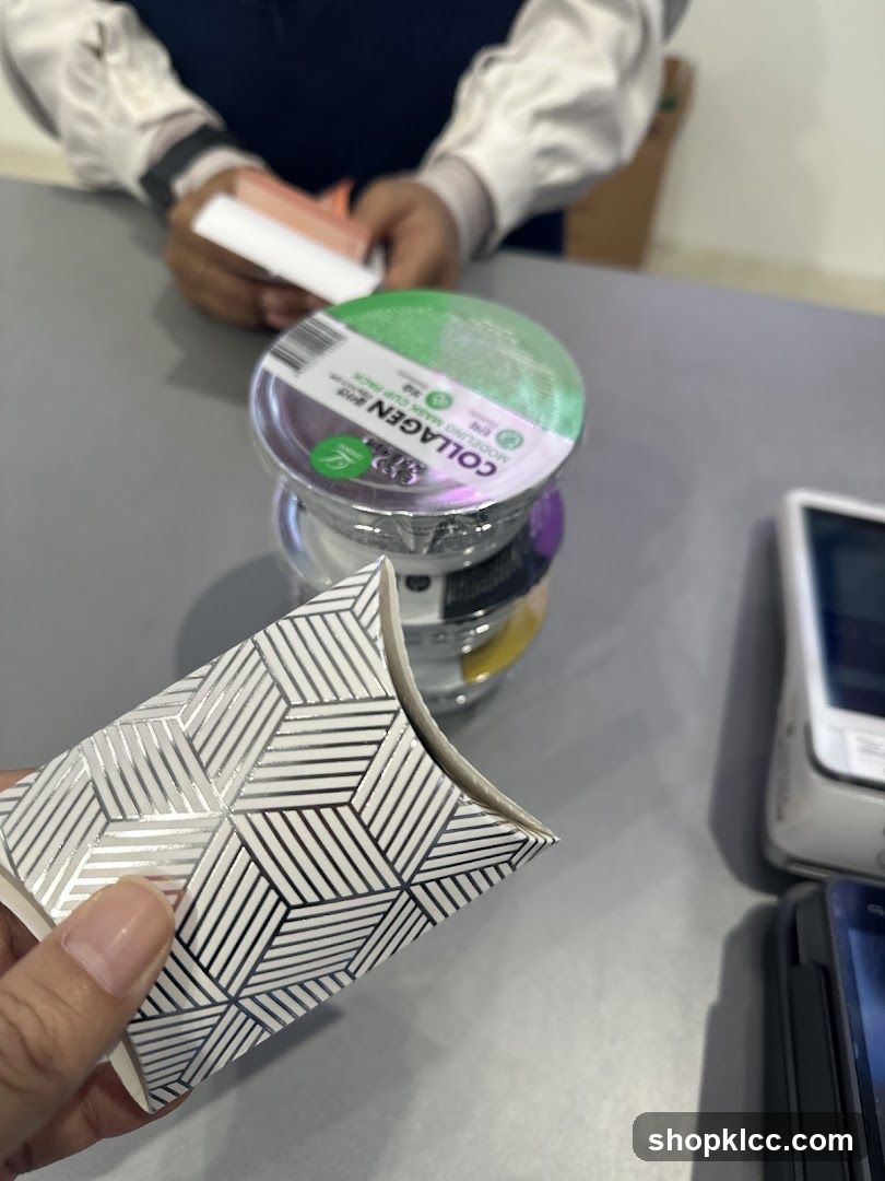Product display at counter