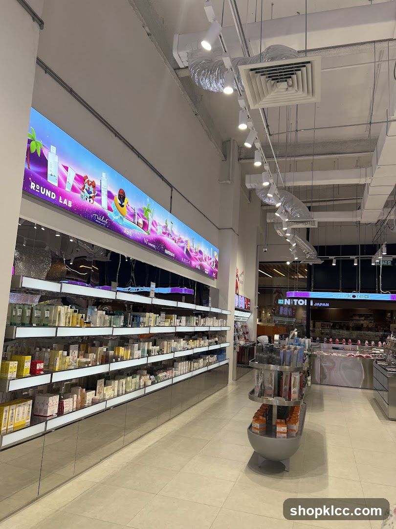 Interior of a retail store with product displays