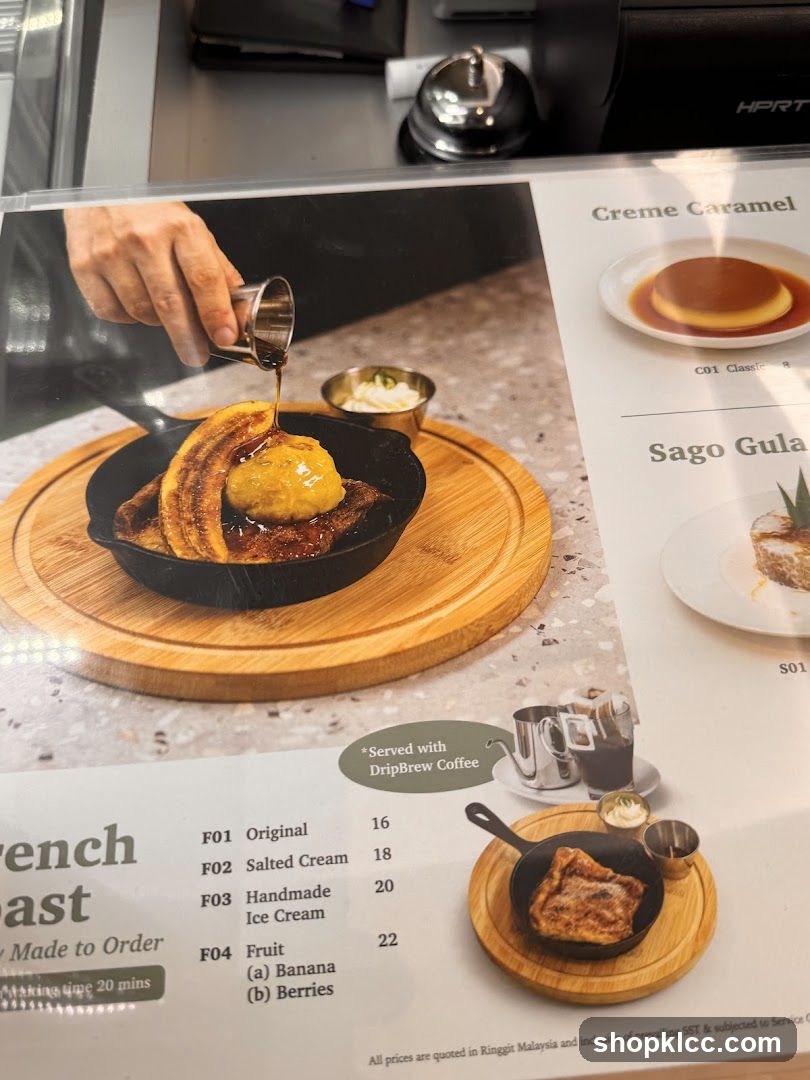 French Toast Menu