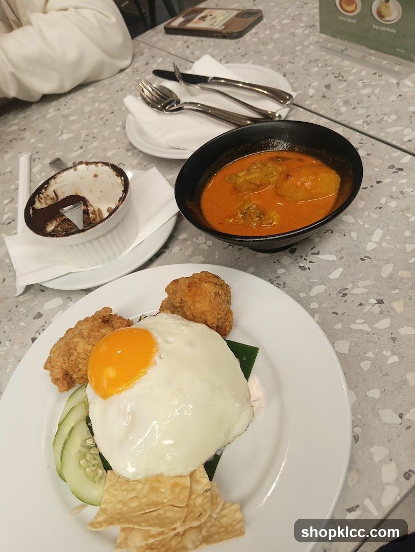 Burger and Curry Meal