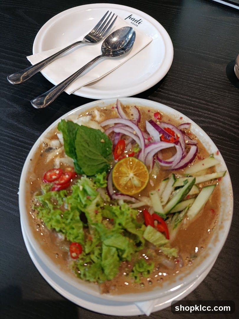 Bowl of Soup with Garnishes