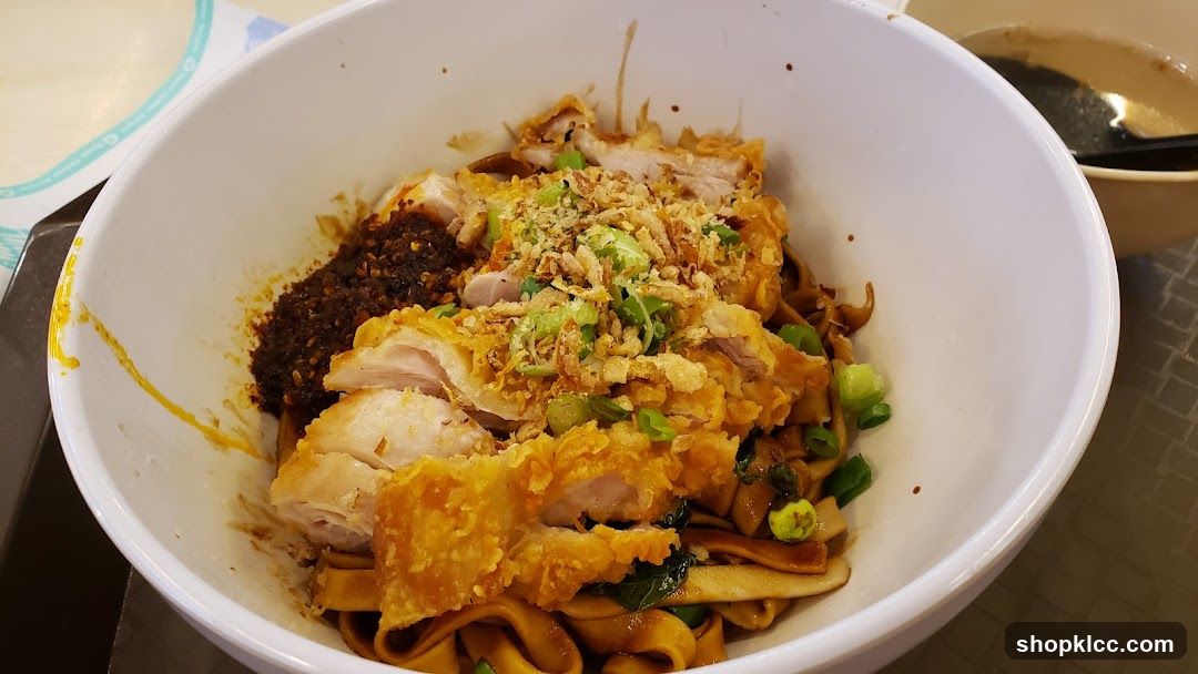 Chicken Noodle Bowl with Chili Oil and Scallions