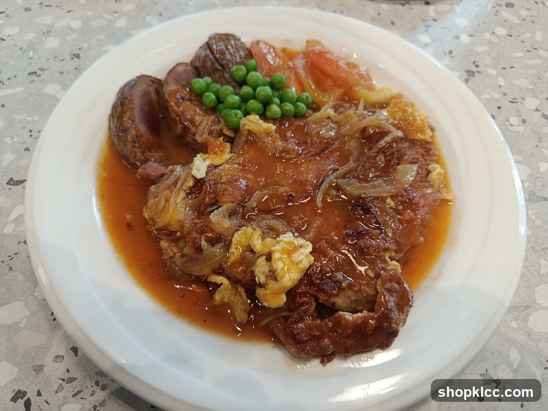 Stewed Meat with Peas and Sauce