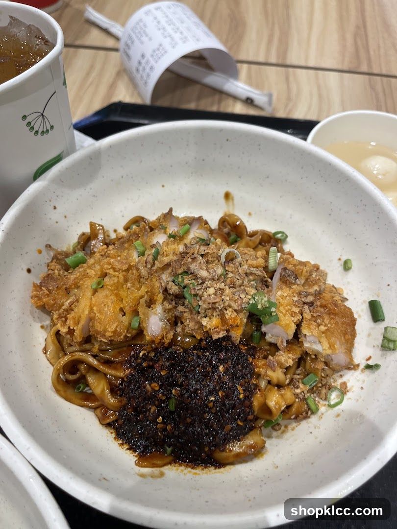 Spicy Fried Noodles with Crispy Toppings