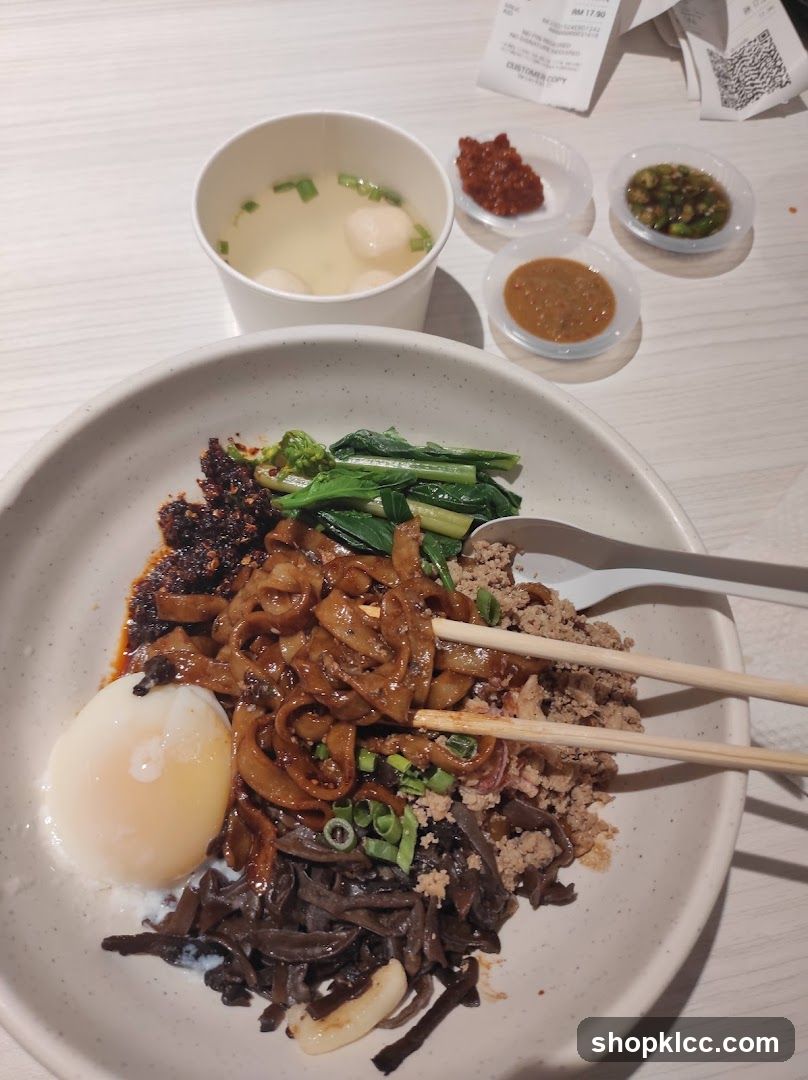 Noodle Dish with Side Dishes