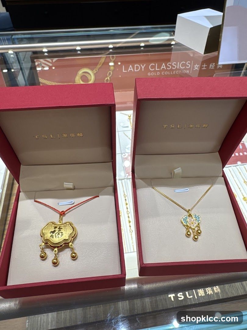 Gold Pendants in Display Boxes