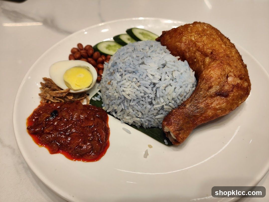 Nasi Lemak with Fried Chicken