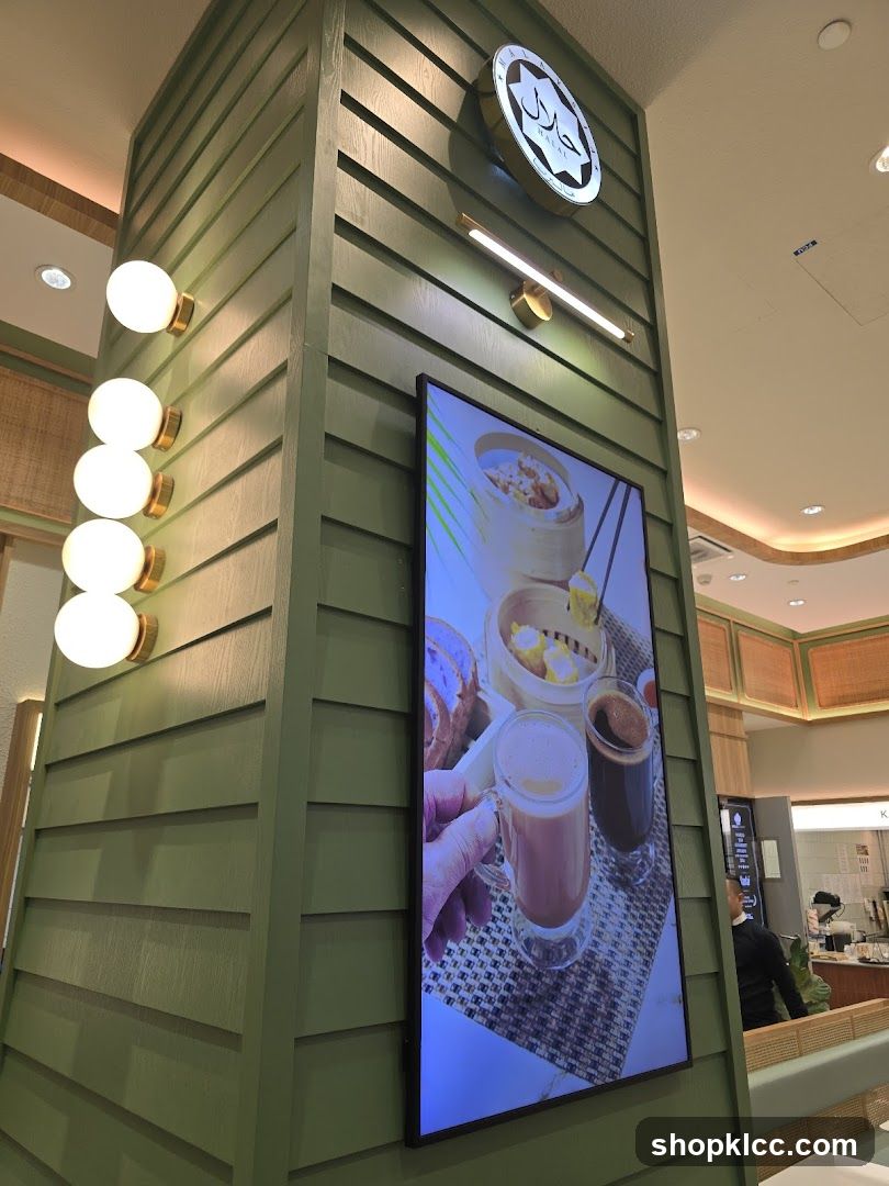 Digital Menu Display with Halal Sign