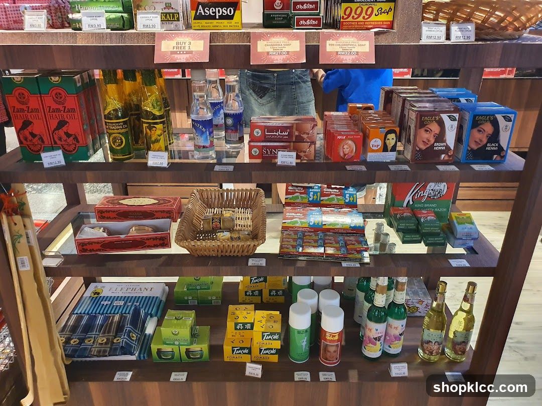 Store Shelves with Various Products