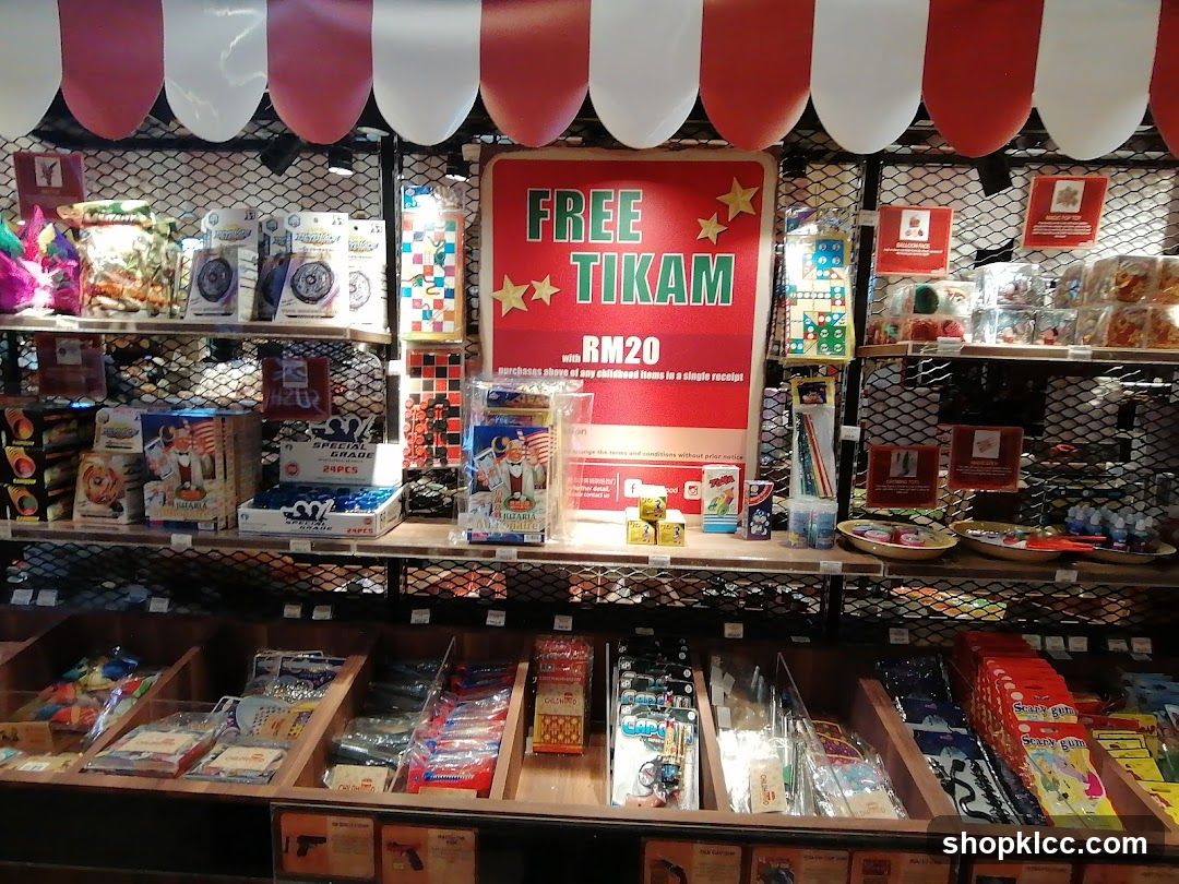 Promotional Display with Toys and Games