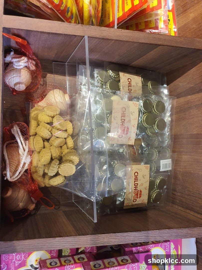Shelves with packaged goods
