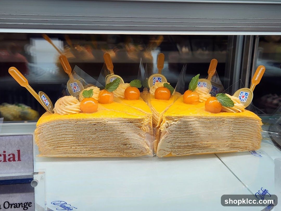 Orange Mille Crepe Cake