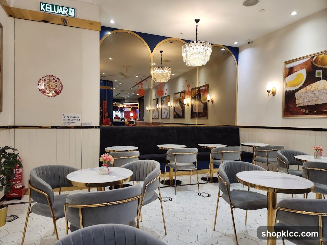 Cafe Interior with Elegant Seating