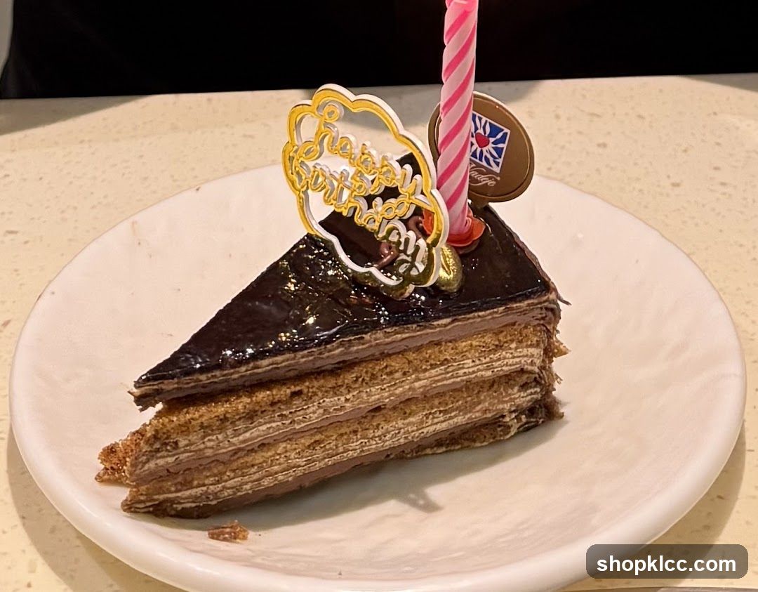 Chocolate Layer Cake with Birthday Candle