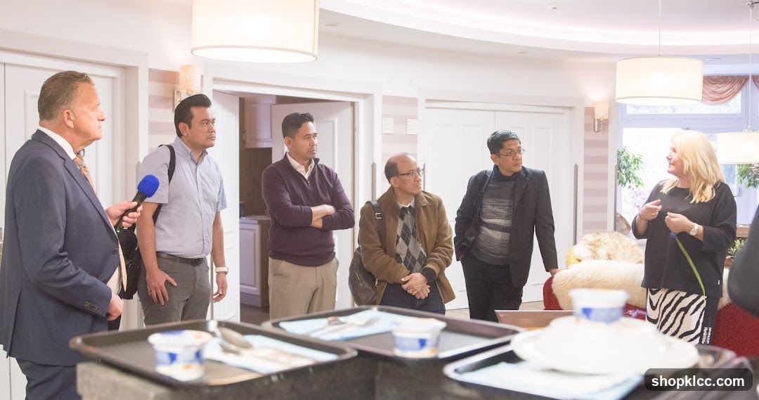 Group in a hotel or care facility room