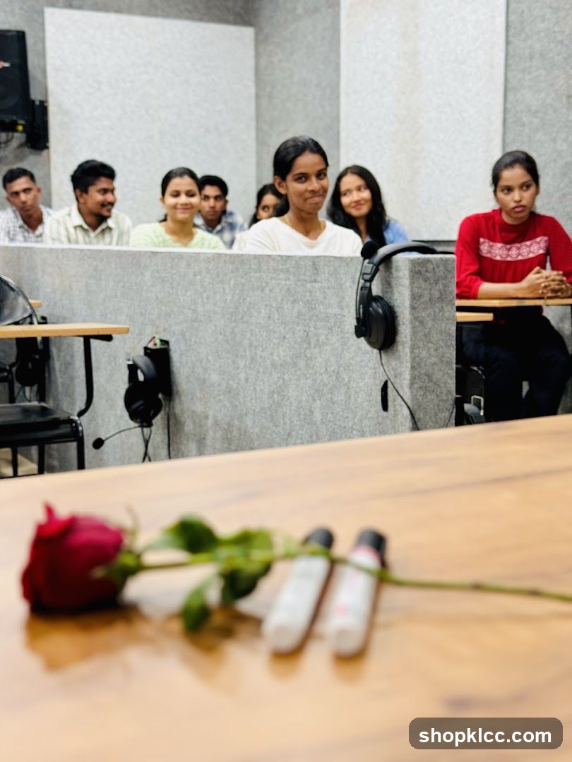 Classroom Scene with Rose and Markers