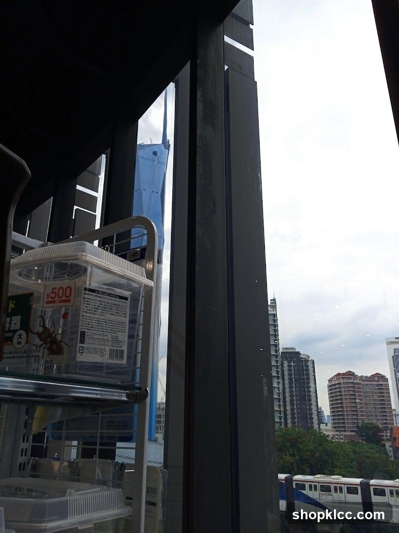 View from inside a shop or cafe